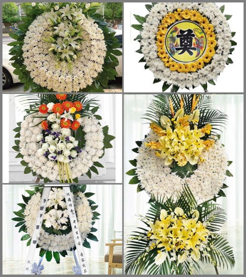 湖北黄冈市黄梅县新开镇王洲湖村花圈速递
